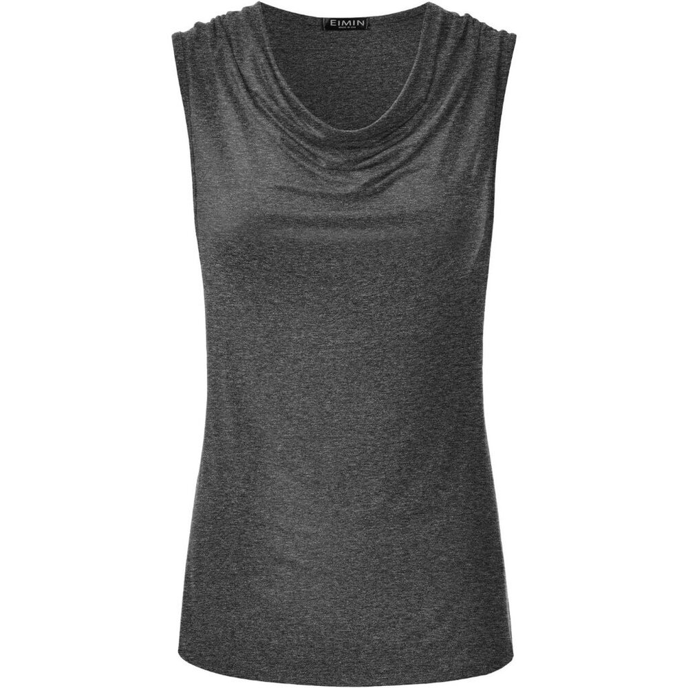 NWOT EIMIN‎ Women's Cowl Neck Sleeveless Blouse Tank- Grey-M